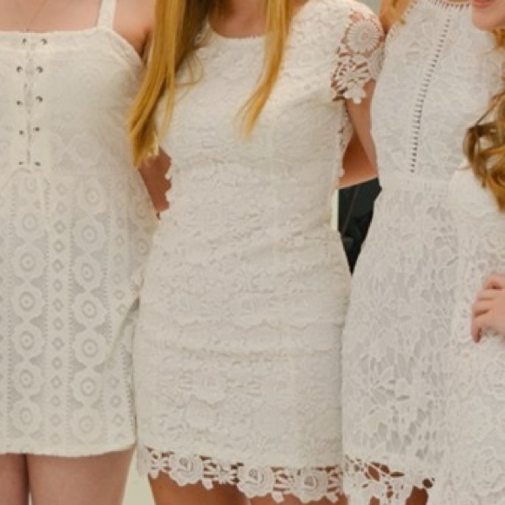 White Lulus Graduation Dress
